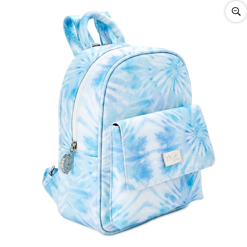 Betsey by Betsey Johnson Women's Adult Backpack Blue and White Tie Dye.